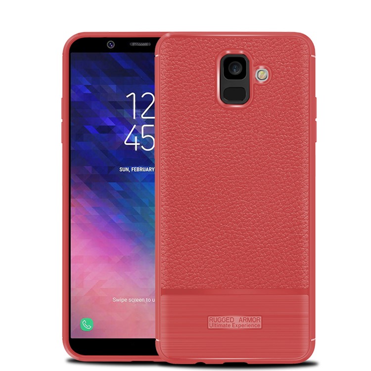 

Litchi Texture Brushed TPU Back Mobile Case for Samsung Galaxy A6 (2018) - Red, Galaxy A6 (2018)