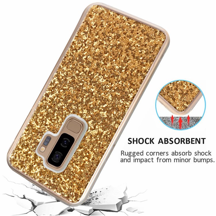 Glittery Sequins TPU Mobile Cover for Samsung Galaxy S9+ G965 - Gold-6