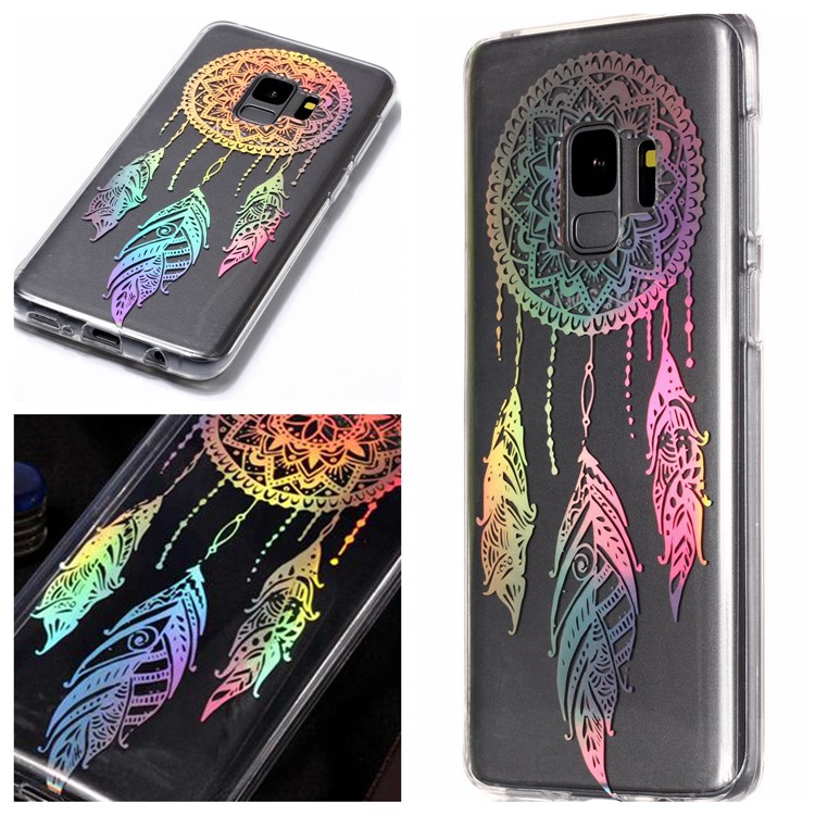 

Colorful Laser Carving Patterned TPU Cellphone Case for Samsung Galaxy S9 G960 - Dream Catcher, Galaxy S9