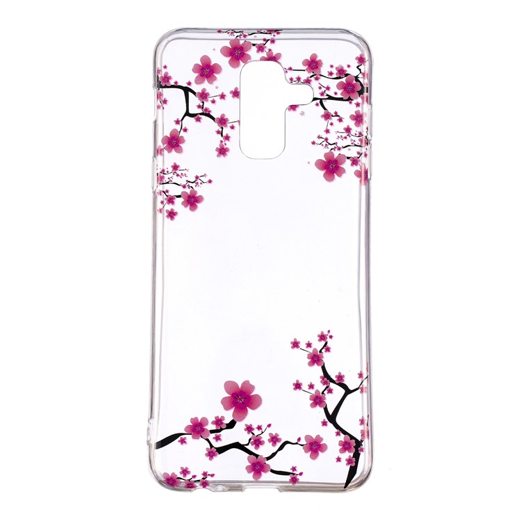 

IMD Pattern TPU Protection Phone Accessory Cover for Samsung Galaxy A6 Plus (2018) / A9 Star Lite - Peach Blossom, Galaxy A6+ (2018)