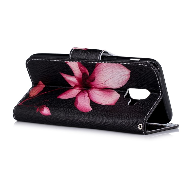 For Samsung Galaxy A6 (2018) Pattern Printing Leather Wallet Mobile Phone Case - Flower Pattern-7