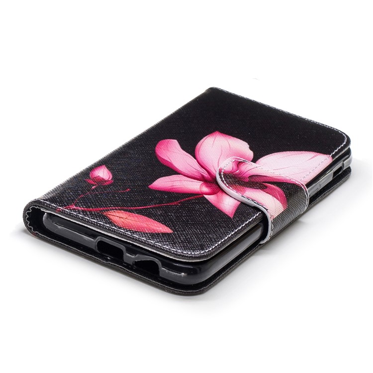 For Samsung Galaxy A6 (2018) Pattern Printing Leather Wallet Mobile Phone Case - Flower Pattern-11