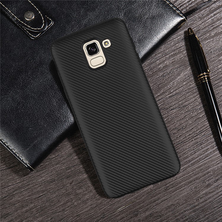 Carbon Fiber Texture TPU Back Case for Samsung Galaxy J6 (2018) - Black-5
