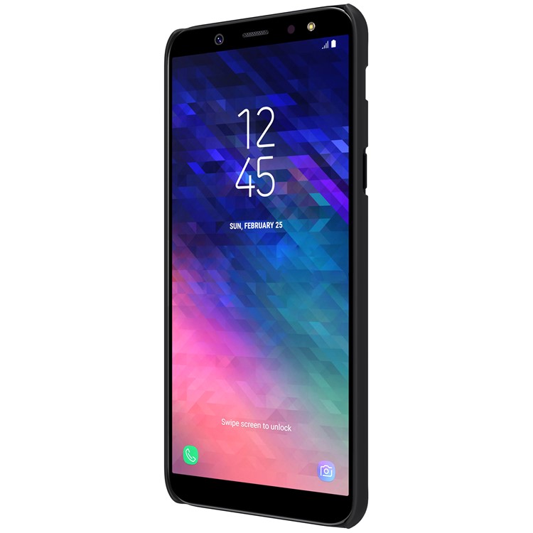 NILLKIN for Samsung Galaxy A6+ (2018) Super Frosted Shield PC Hard Case + Screen Film - Black-4