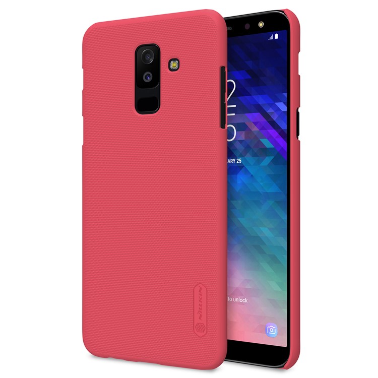 

NILLKIN for Samsung Galaxy A6+ (2018) Super Frosted Shield PC Phone Cover Case - Red