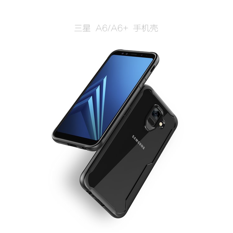 Shock Absorption PC + TPU Hybrid Case for Samsung Galaxy A6 (2018) - Black-7
