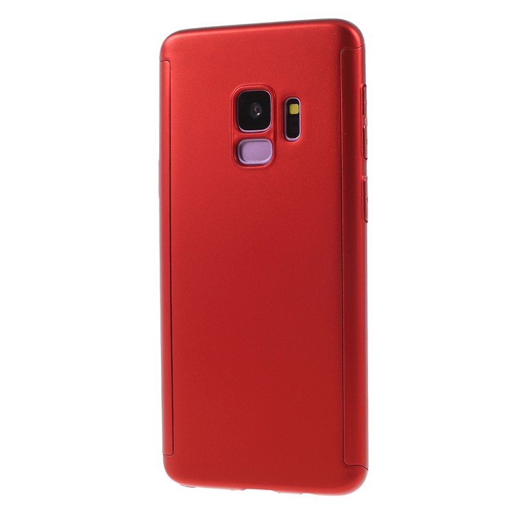 

2-в-1 Полная Защита Корпуса ПК Для Галактики Samsung S9 G960 + Защитный Экран Для Экрана - Красный