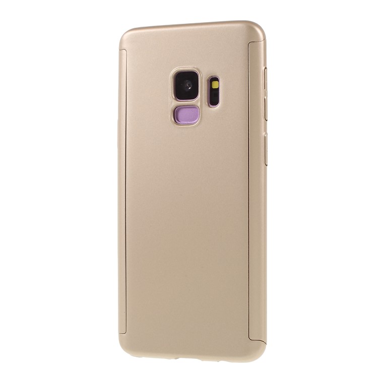 

2-в-1 Полная Защита ПК Мобильный Чехол Для Галактики Samsung S9 G960 + Защитный Экран Для Экрана - Золото