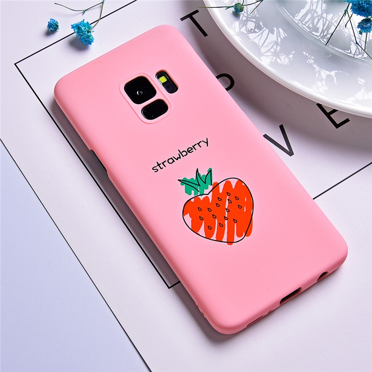 Fruit Series Pattern Printing Hard PC Case for Samsung Galaxy S9 SM-G960 - Pink-1