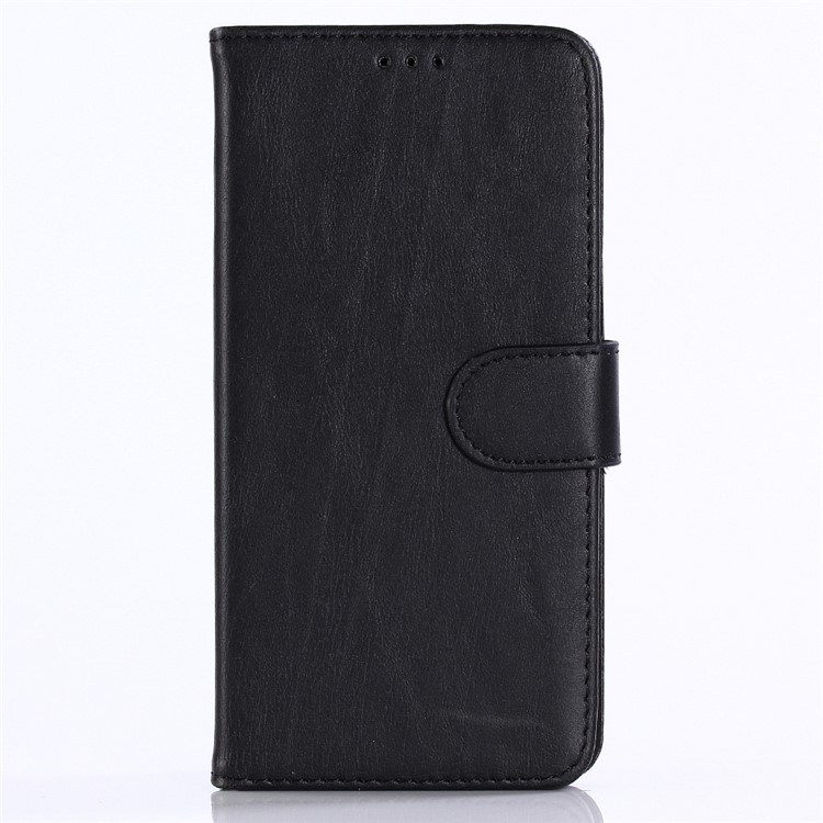Retro PU Leather Magnetic Wallet Stand Cover for Samsung Galaxy A6+ (2018) - Black-2