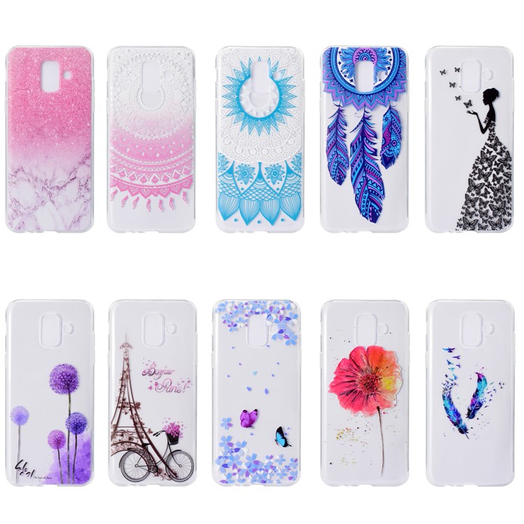 Printing Pattern TPU Protection Back Phone Case for Samsung Galaxy A6 (2018) - Colorized Pattern-6