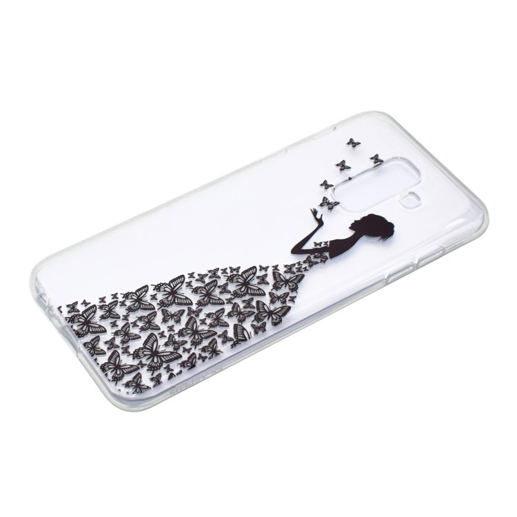 Pattern Printing TPU Soft Case for Samsung Galaxy A6+ (2018) - Butterfly and Beauty-3