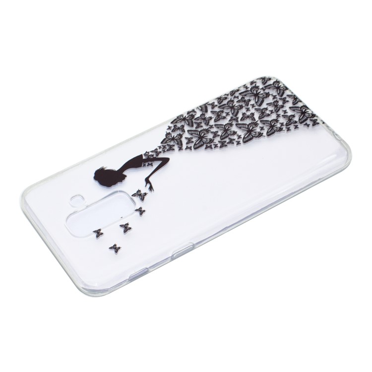 Pattern Printing TPU Soft Case for Samsung Galaxy A6+ (2018) - Butterfly and Beauty-4