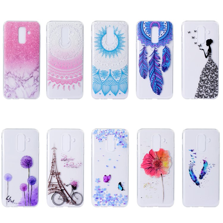 Pattern Printing TPU Soft Case for Samsung Galaxy A6+ (2018) - Butterfly and Beauty-6