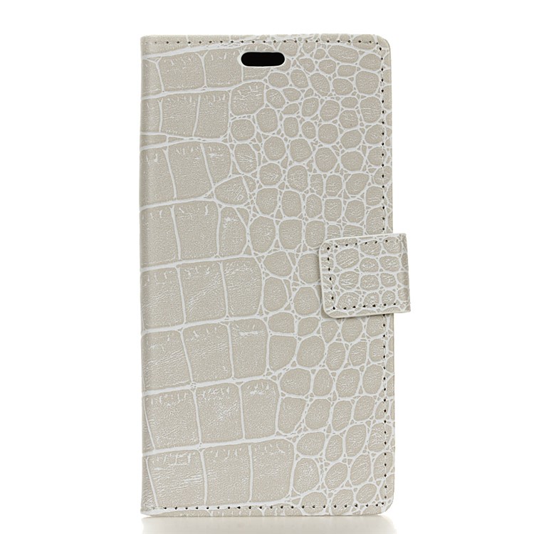 

Retro Crocodile Texture PU Leather Protection Wallet Case for Samsung Galaxy J4 (2018) - White