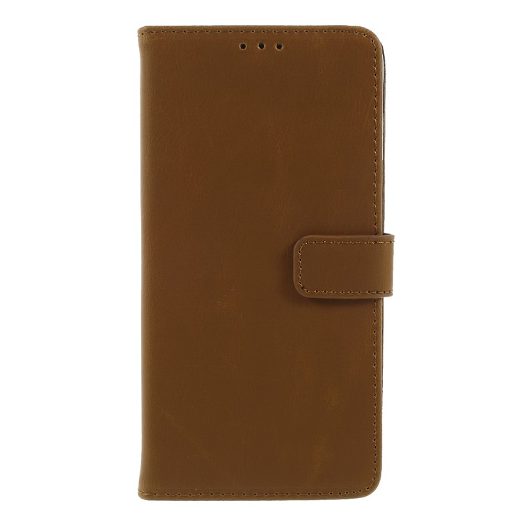 

Crazy Horse Texture Retro Style Leather Wallet Phone Case for Samsung Galaxy J6 (2018) - Brown