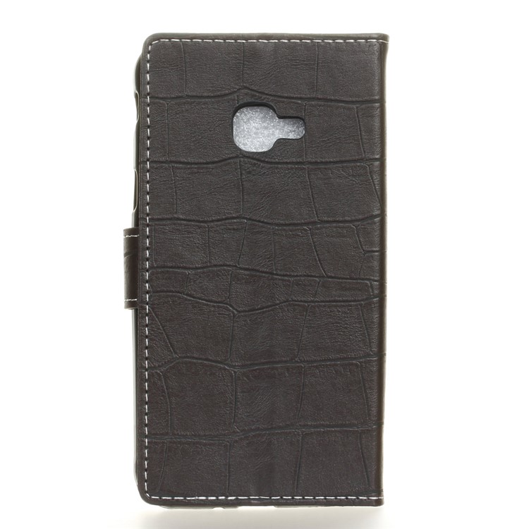 Vintage Crocodile Texture Wallet Stand Leather Casing for Samsung Galaxy J7 Prime 2 / J7 Prime (2018) - Black-2