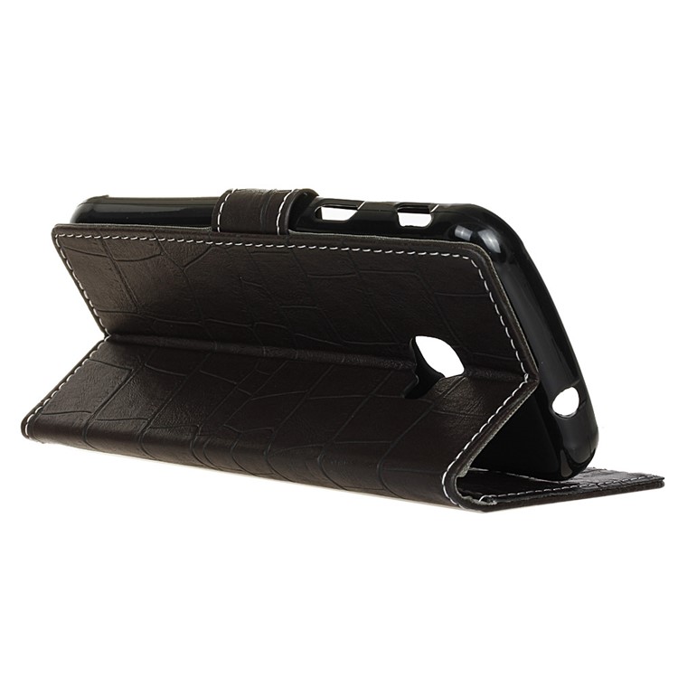 Vintage Crocodile Texture Wallet Stand Leather Casing for Samsung Galaxy J7 Prime 2 / J7 Prime (2018) - Black-5