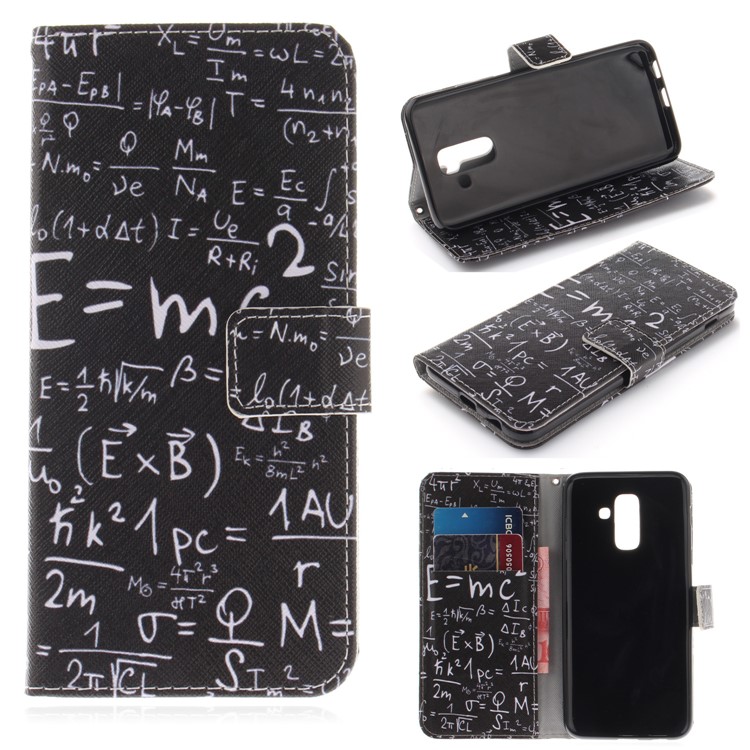 

Printing Pattern Leather Wallet Casing Cover for Samsung Galaxy A6+ (2018) / A9 Star Lite - Formula, Galaxy A6+ (2018)