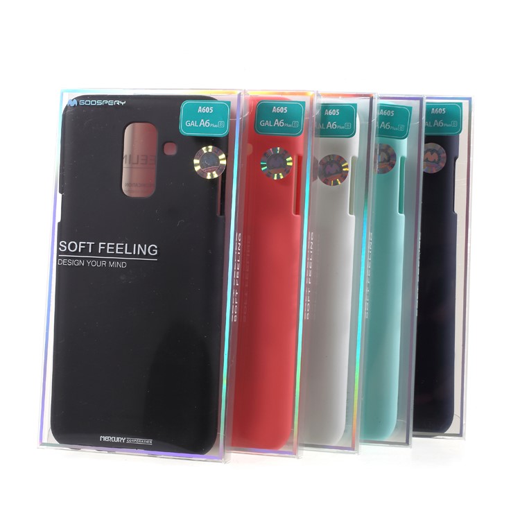 MERCURY GOOSPERY Matte Soft TPU Mobile Case for Samsung Galaxy A6+ (2018) - Red-4