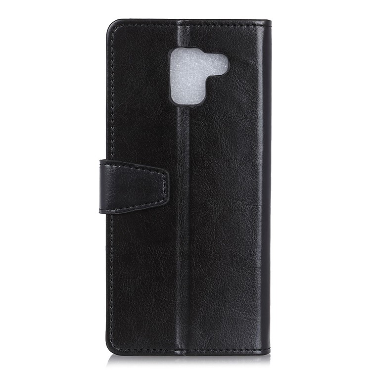 Crazy Horse Leather Wallet Case for Samsung Galaxy J6 (2018) - Black-4