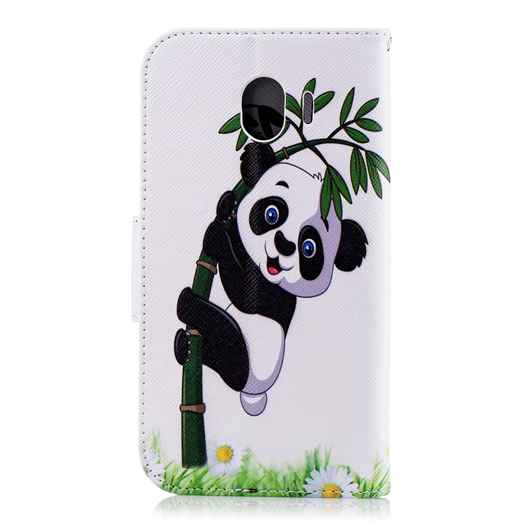 Pattern Printing Wallet Leather Stand Cover for Samsung Galaxy J4 (2018) - Panda Pattern-3