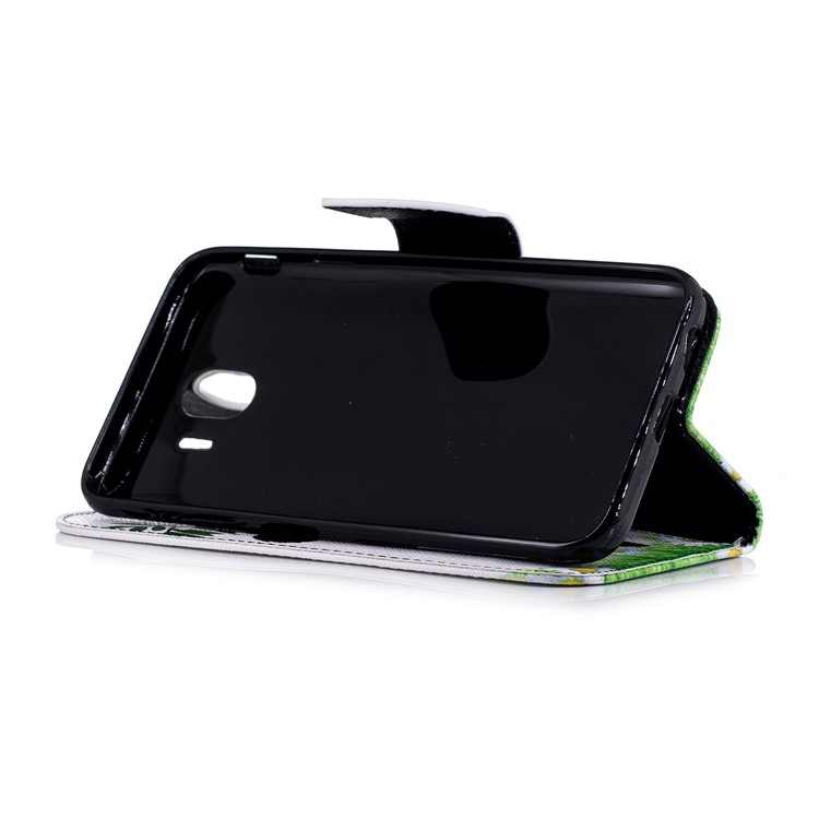 Pattern Printing Wallet Leather Stand Cover for Samsung Galaxy J4 (2018) - Panda Pattern-5
