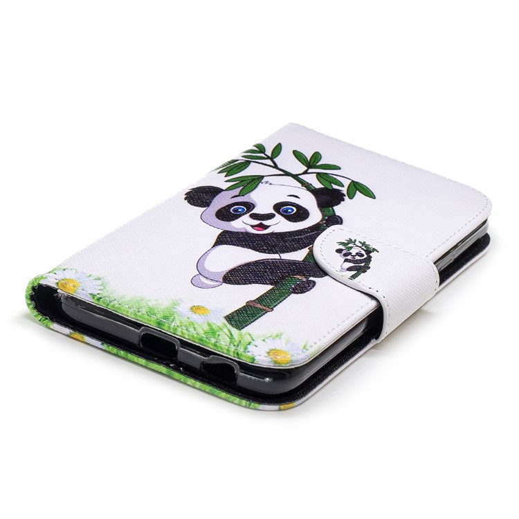 Pattern Printing Wallet Leather Stand Cover for Samsung Galaxy J4 (2018) - Panda Pattern-6