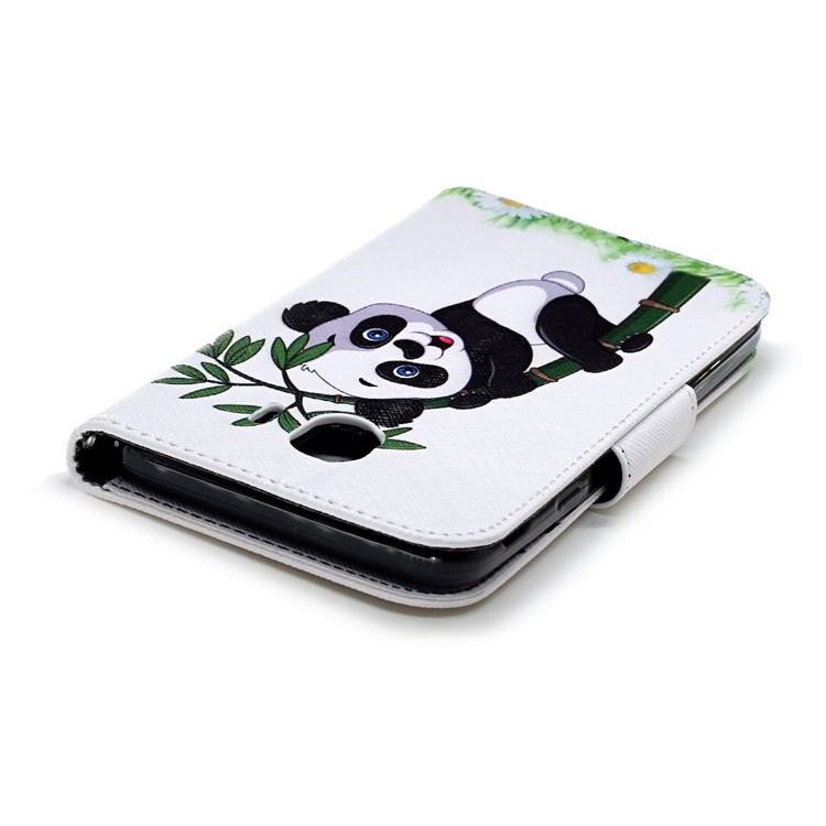 Pattern Printing Wallet Leather Stand Cover for Samsung Galaxy J4 (2018) - Panda Pattern-7