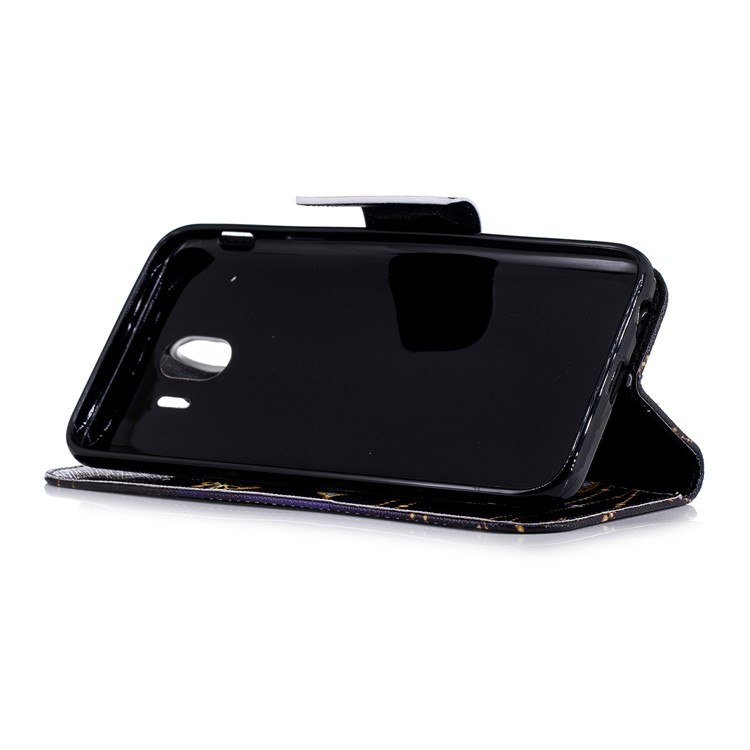 Impressão Padrão De Carteira De Couro Capa Para Samsung Galaxy J4 (2018) - Borboleta Colorida-5