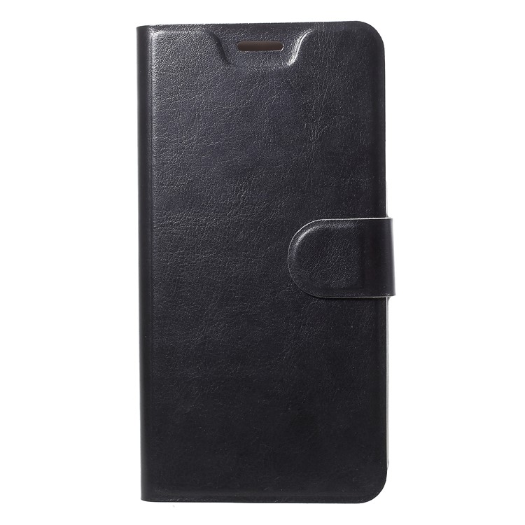 Crazy Horse Texture Card Holder Leather Case with Stand for Samsung Galaxy J4 (2018) - Black-2