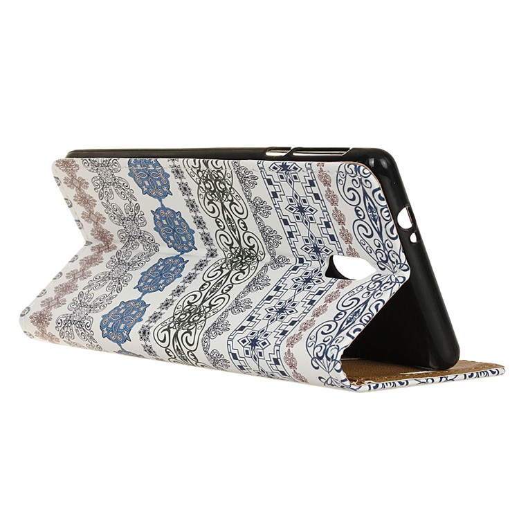 Pattern Printing Wallet Leather Stand Case for Samsung Galaxy J3 (2018) - Tribal Flowers-2