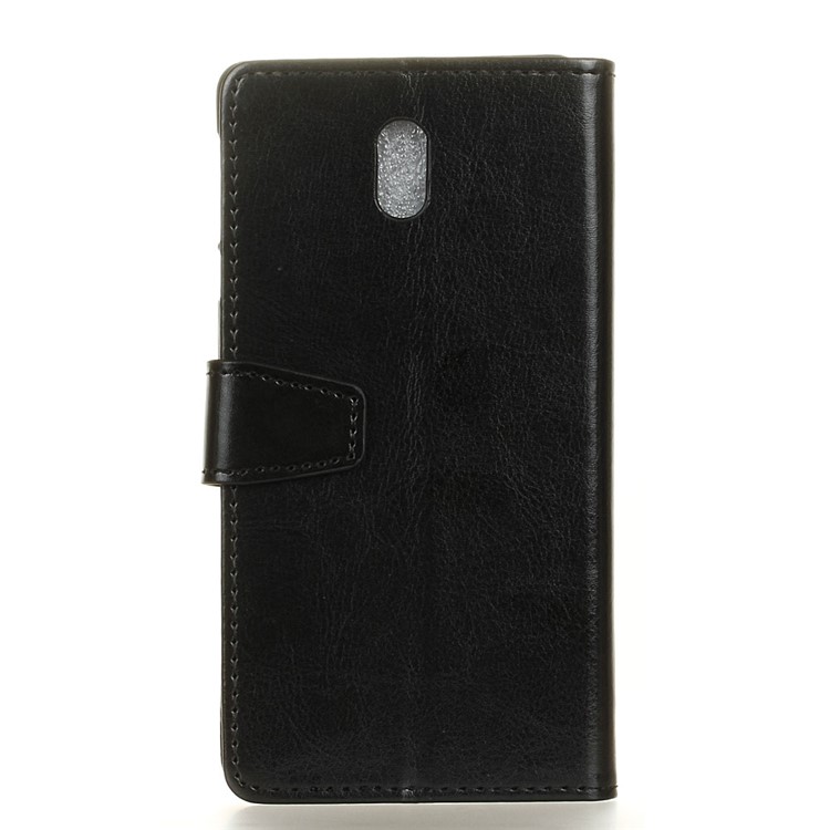 Crazy Horse Leather Wallet Case for Samsung Galaxy J7 (2018) - Black-4