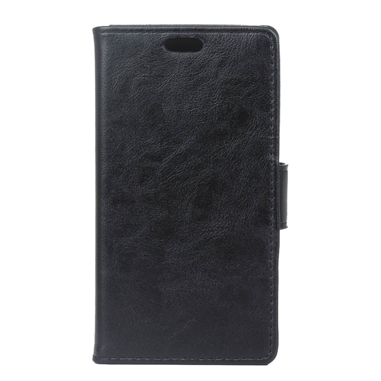 Crazy Horse Flip Wallet Leather Stand Case for Samsung Galaxy J7 (2018) - Black-2