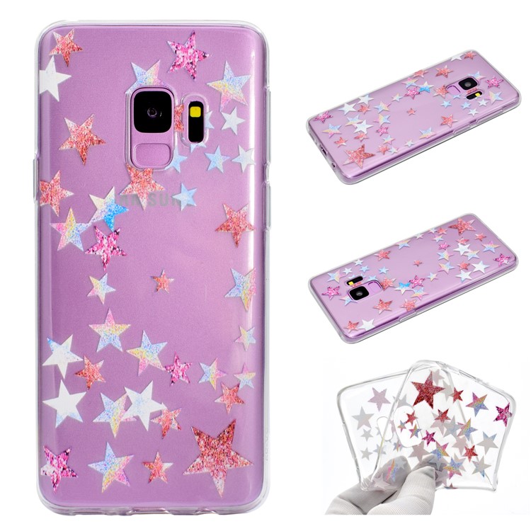 

Pattern Printing TPU Cover Shell for Samsung Galaxy S9 SM-G960 - Colorized Stars, Galaxy S9