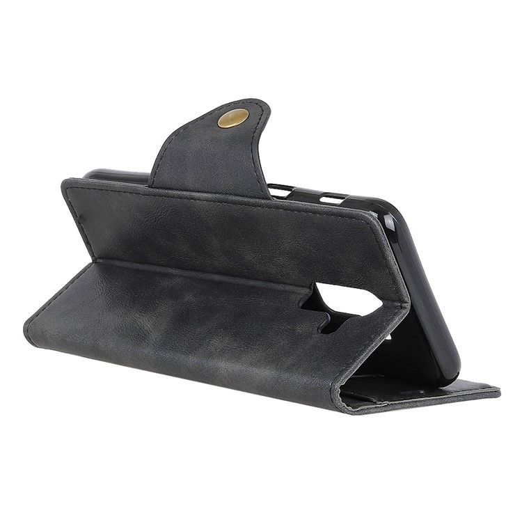 PU Leather Wallet Stand Mobile Case for Samsung Galaxy J8 (2018) - Black-8