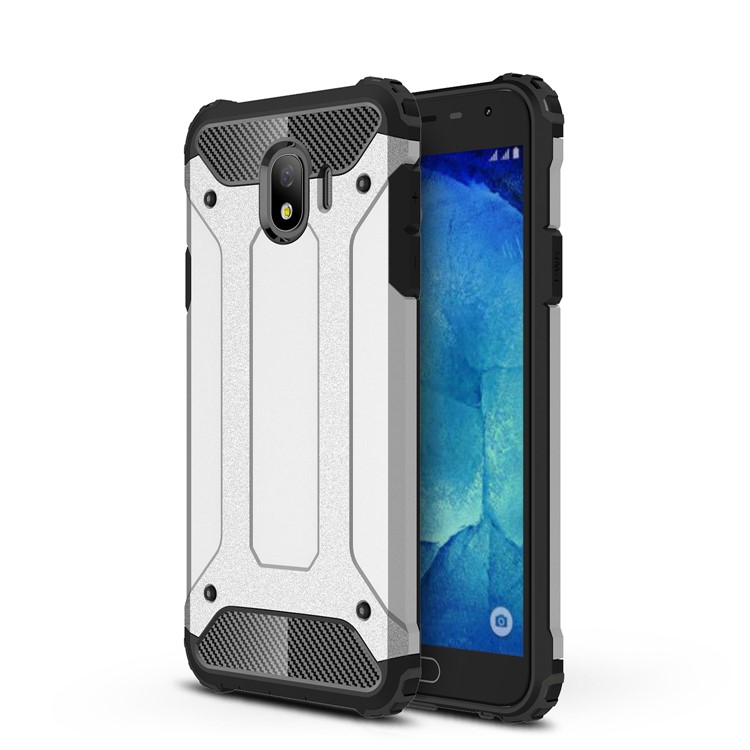

Armor Guard Plastic + TPU Hybrid Phone Shell for Samsung Galaxy J4 (2018) - Silver, Galaxy J4 (2018)