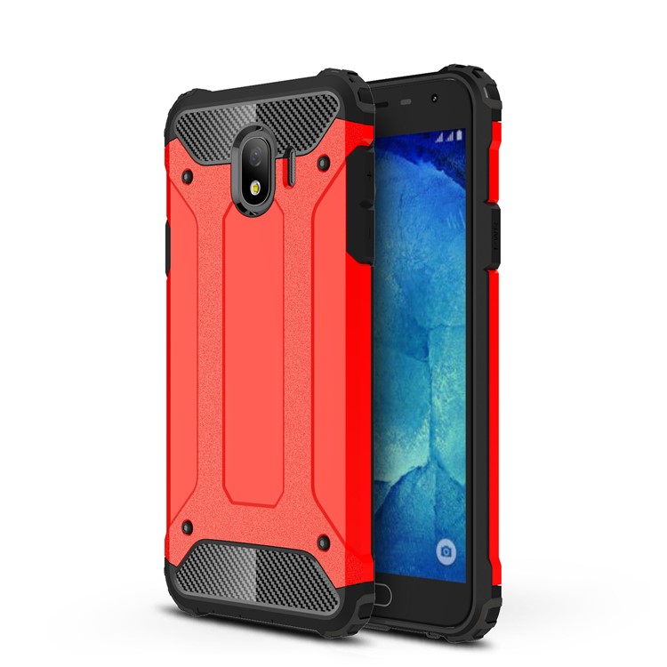 

Armor Guard Plastic + TPU Hybrid Cell Phone Case Shell for Samsung Galaxy J4 (2018) - Red, Galaxy J4 (2018)