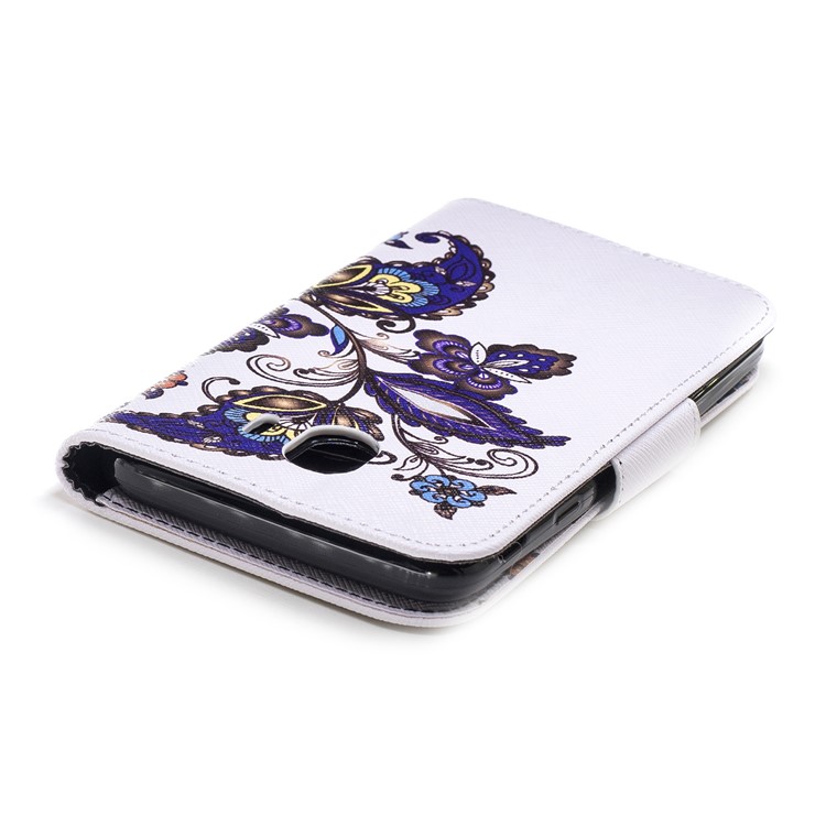 Pattern Printing PU Leather Wallet Stand Phone Shell for Samsung Galaxy J4 (2018) - Butterfly and Flower-7