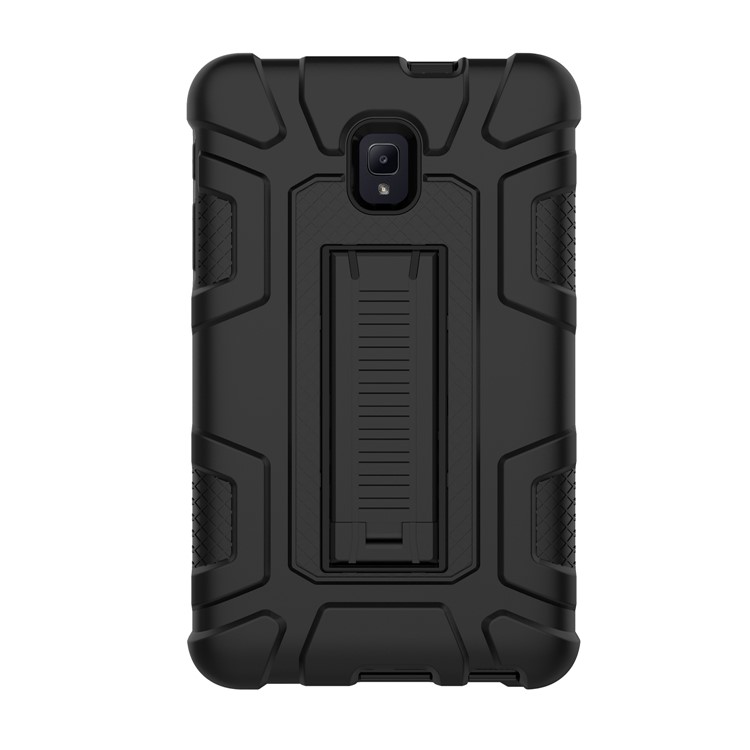 Shock-proof Hybrid Silicone + PC Protective Case with Kickstand for Samsung Galaxy Tab A 8.0 (2017) T380/T385 - All Black-3