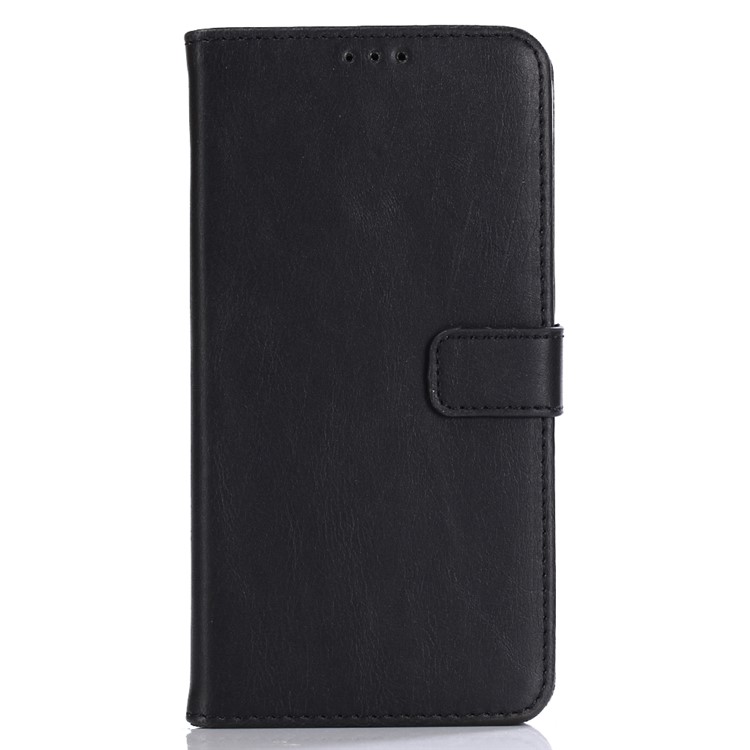 For Samsung Galaxy J4 (2018) Retro Style Crazy Horse PU Leather Wallet Phone Case - Black-2