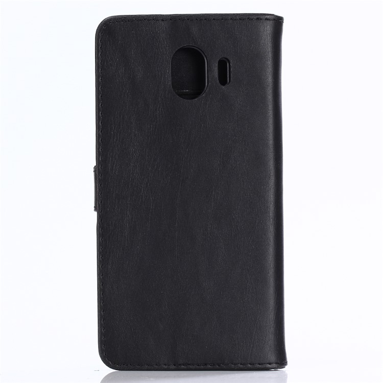 For Samsung Galaxy J4 (2018) Retro Style Crazy Horse PU Leather Wallet Phone Case - Black-3