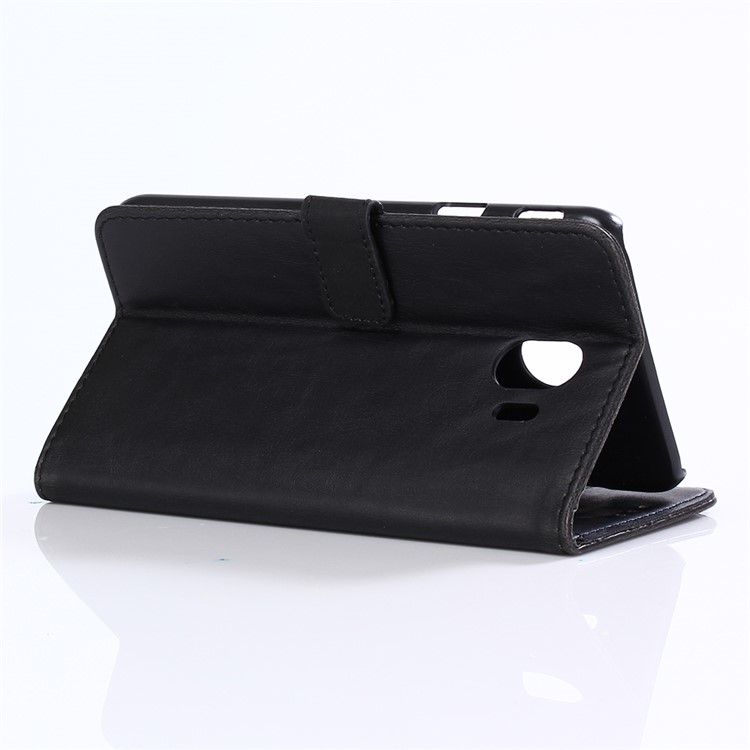 For Samsung Galaxy J4 (2018) Retro Style Crazy Horse PU Leather Wallet Phone Case - Black-5