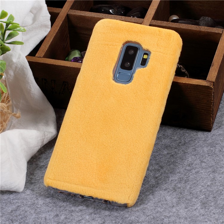 

Yellow - For Samsung Galaxy S9+ G965 Fluffy Fur Coated Soft TPU Protector Phone Cover