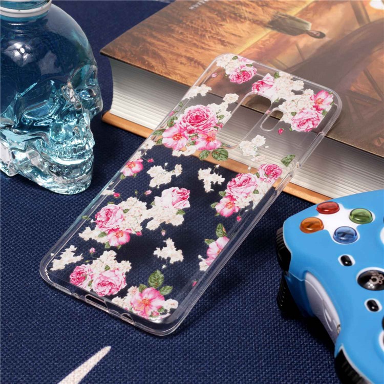 

Embossed Patterned Anti-drop TPU Cover for Samsung Galaxy S9+ SM-G965 - Pink Flower