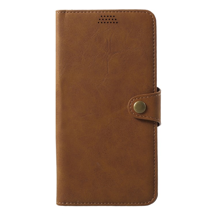 

Textured PU Leather Wallet Stand Mobile Shell for Samsung Galaxy S9 Plus SM-G965 - Brown