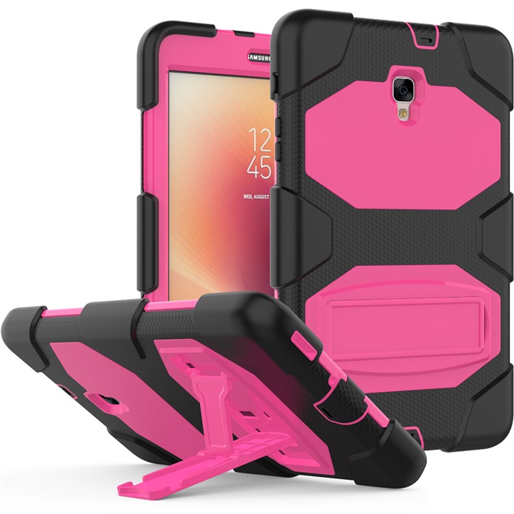 

Heavy Duty Silicone PC Hybrid Case with Kickstand for Samsung Galaxy Tab A 8.0 (2017) T385 - Rose
