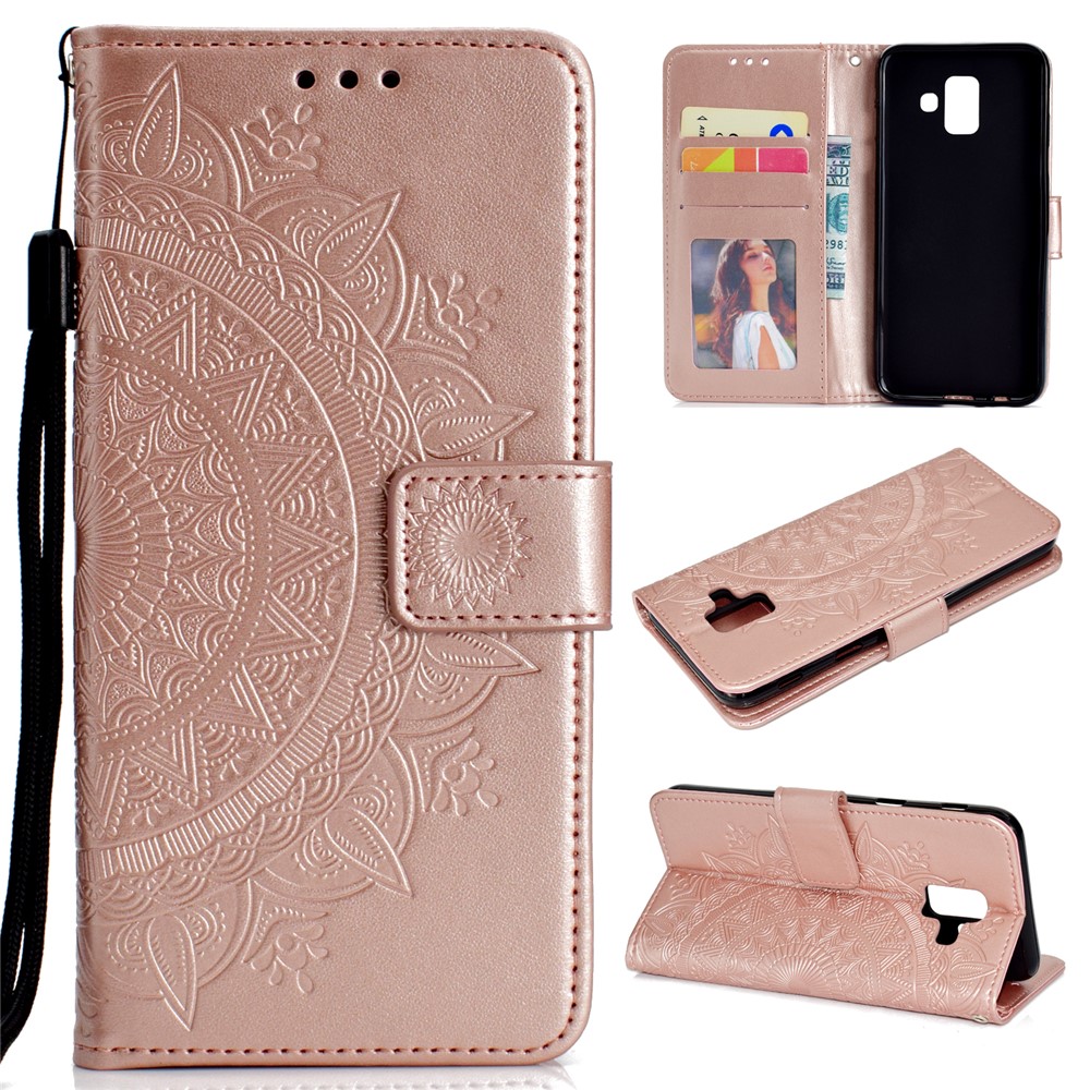 imprint mandala flower leather