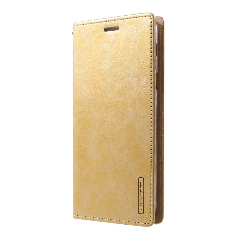

MERCURY GOOSPERY Blue Moon Leather Wallet Stand Shell for Samsung Galaxy A6+ (2018) / A9 Star Lite - Gold
