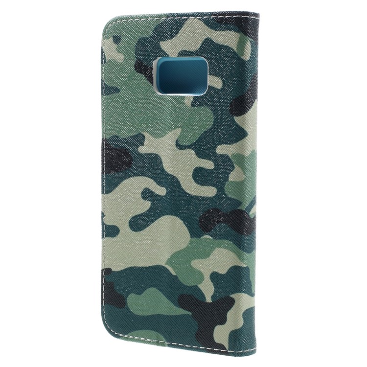 Brieftasche Ledertasche Für Samsung Galaxy S7 G930 - Tarnmuster-2